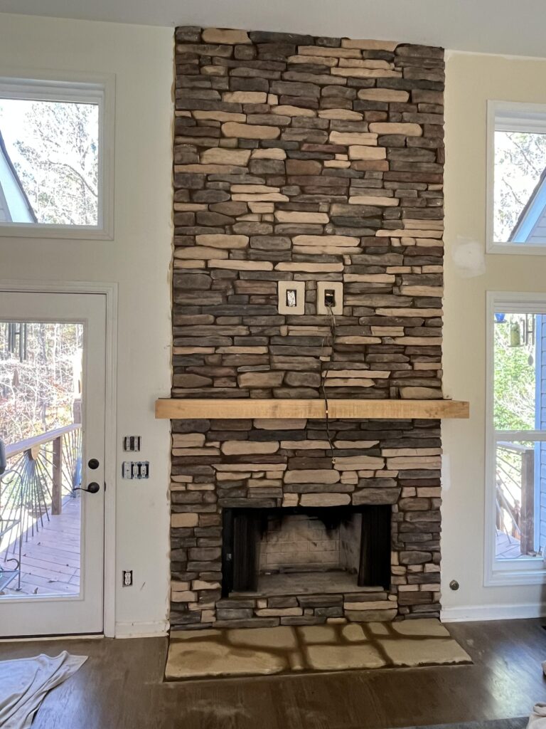 Fireplace Stone Installation in Flowery Branch